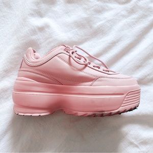 Berness Platform Sneakers In Pink Chunky Sole Lift Shoes Barbiecore